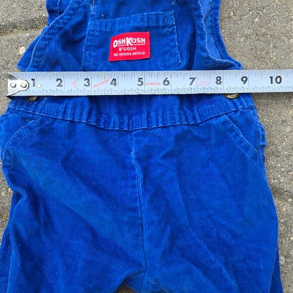 Vintage Oshkosh Bgdosh Vestbak Courdoroy Overalls 3-6 Months In Dark Blue - Picture 8 of 9